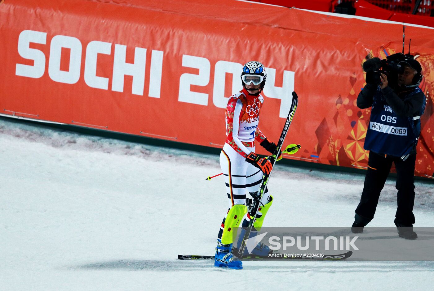 2014 Winter Olympics. Alpine skiing. Women. Slalom