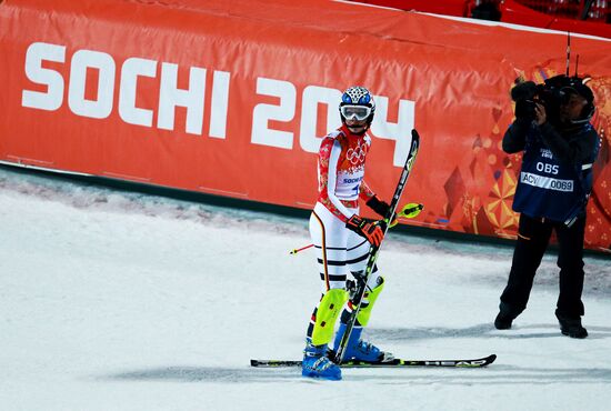 2014 Winter Olympics. Alpine skiing. Women. Slalom