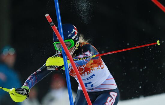 2014 Winter Olympics. Alpine skiing. Women. Slalom