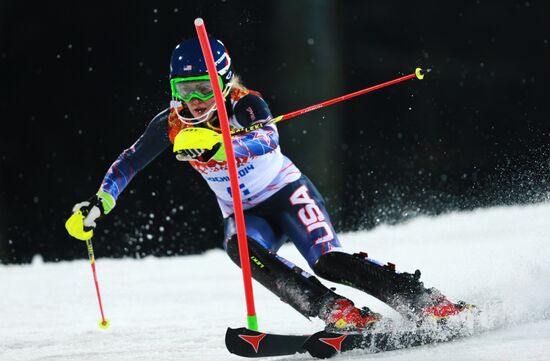 2014 Winter Olympics. Alpine skiing. Women. Slalom