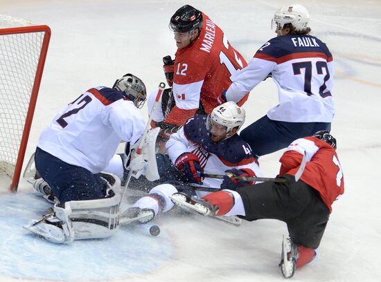 2014 Winter Olympics. Ice hockey. Men. USA vs. Canada