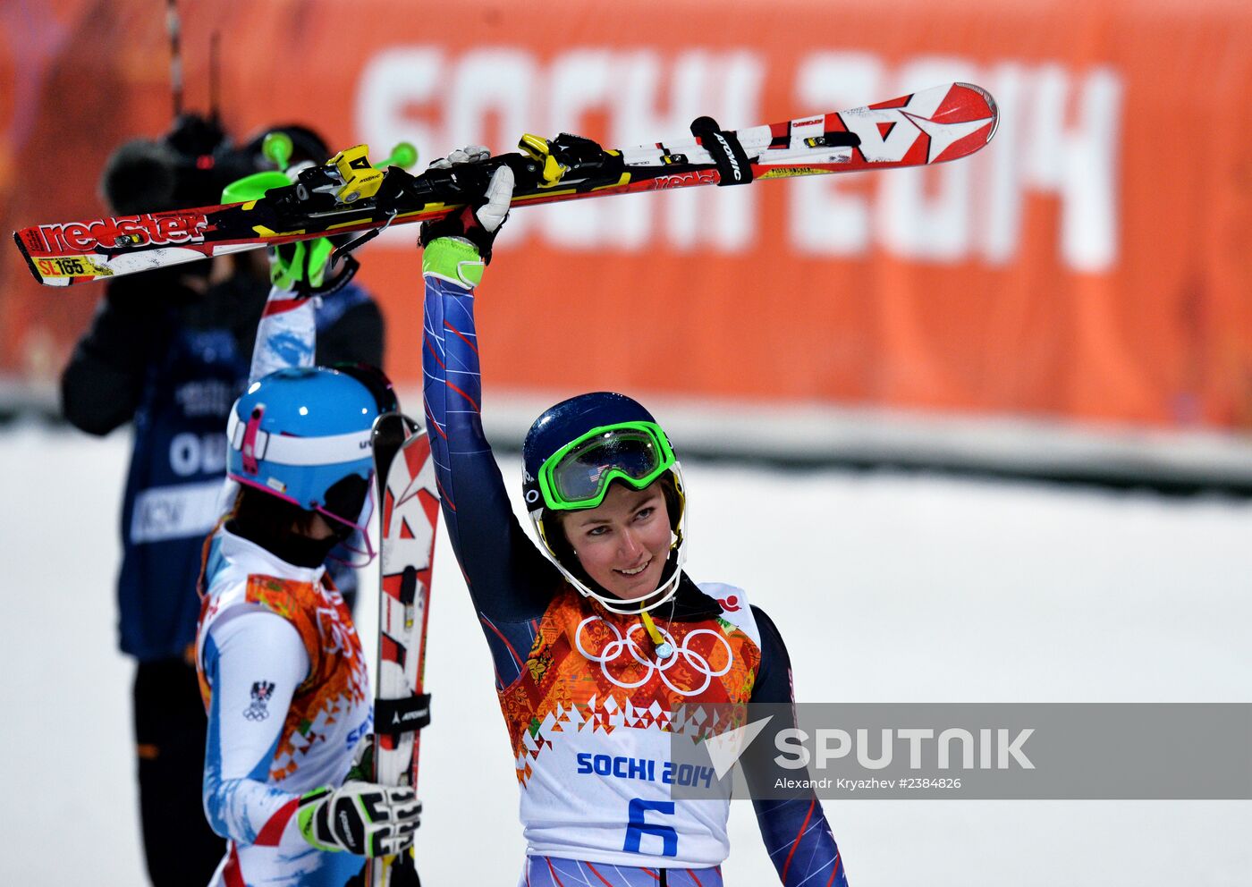 2014 Winter Olympics. Alpine skiing. Women. Slalom
