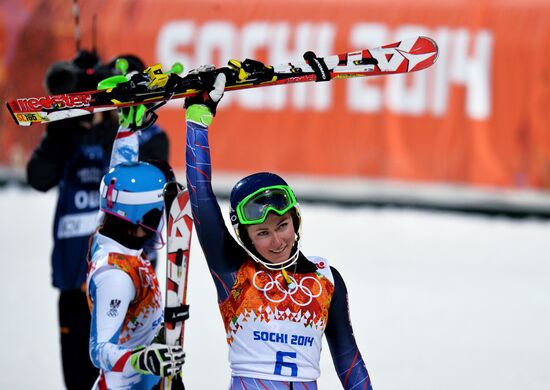 2014 Winter Olympics. Alpine skiing. Women. Slalom