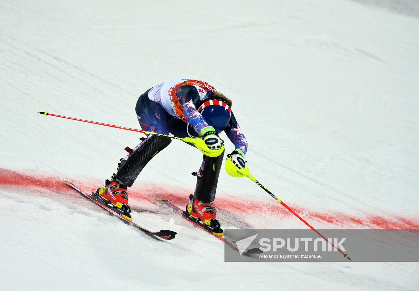 2014 Winter Olympics. Alpine skiing. Women. Slalom