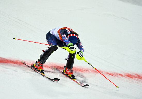 2014 Winter Olympics. Alpine skiing. Women. Slalom