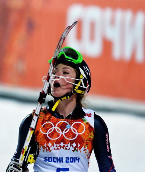 2014 Winter Olympics. Alpine skiing. Women. Slalom