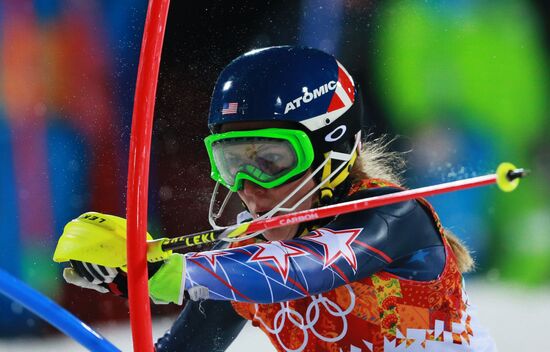 2014 Winter Olympics. Alpine skiing. Women. Slalom