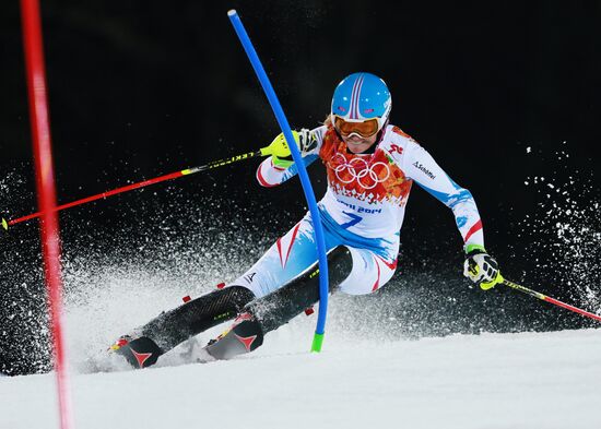 2014 Winter Olympics. Alpine skiing. Women. Slalom