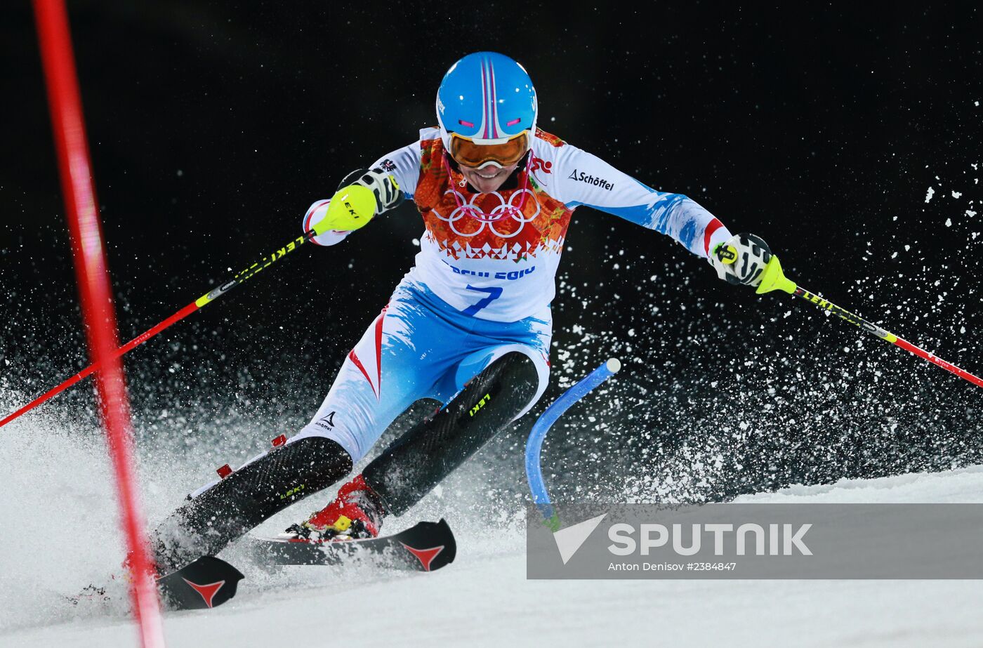 2014 Winter Olympics. Alpine skiing. Women. Slalom