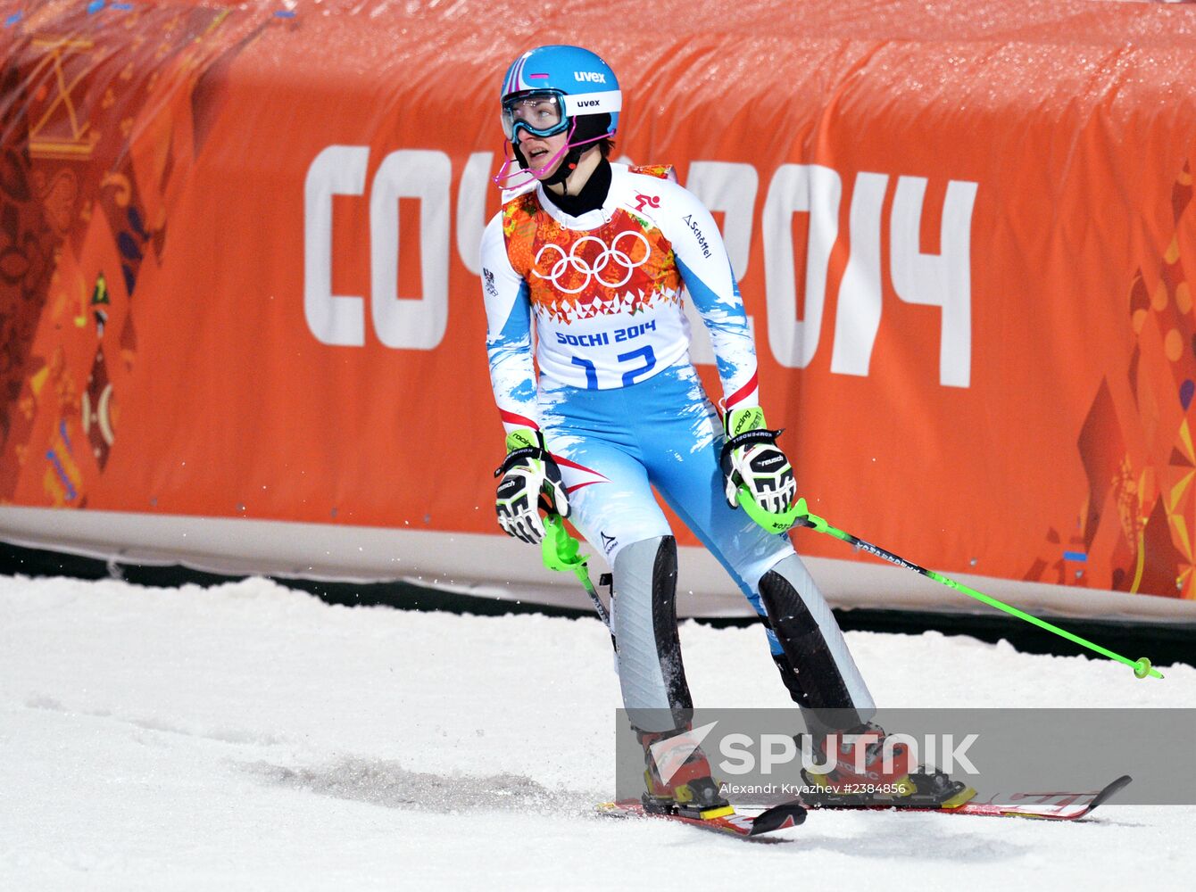 2014 Winter Olympics. Alpine skiing. Women. Slalom