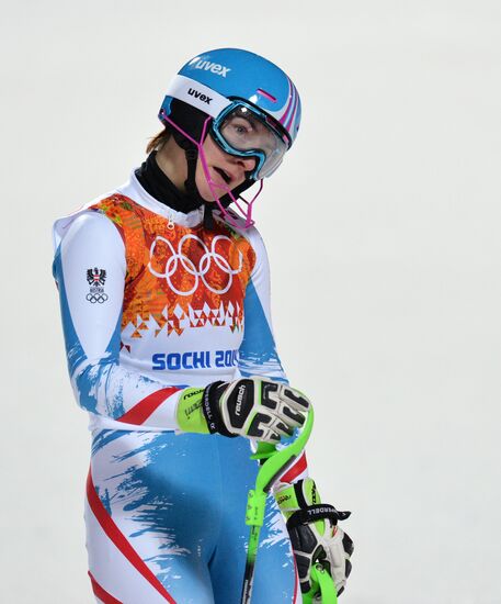 2014 Winter Olympics. Alpine skiing. Women. Slalom
