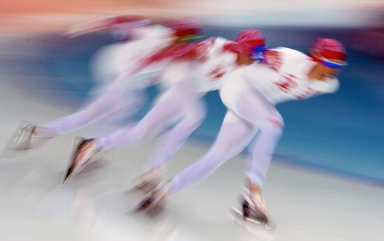 2014 Winter Olympics. Speed skating. Men. Team pursuit. Preliminary rounds