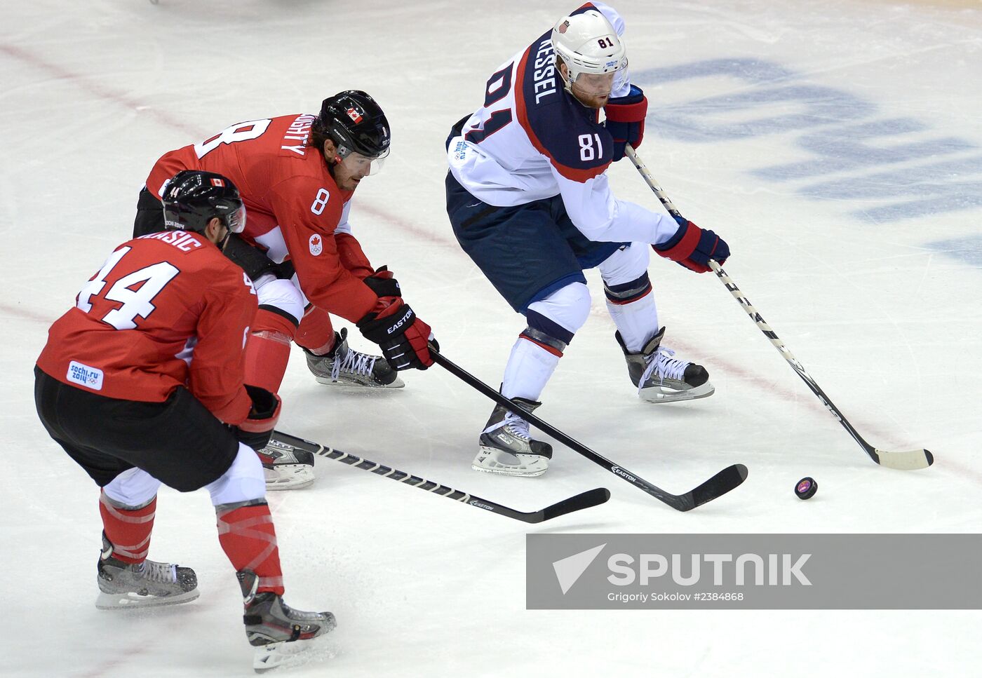 2014 Winter Olympics. Ice hockey. Men. USA vs. Canada
