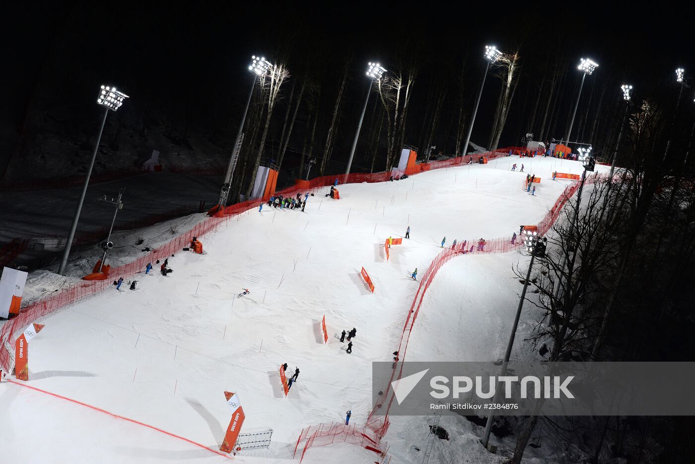 2014 Winter Olympics. Alpine skiing. Women. Slalom