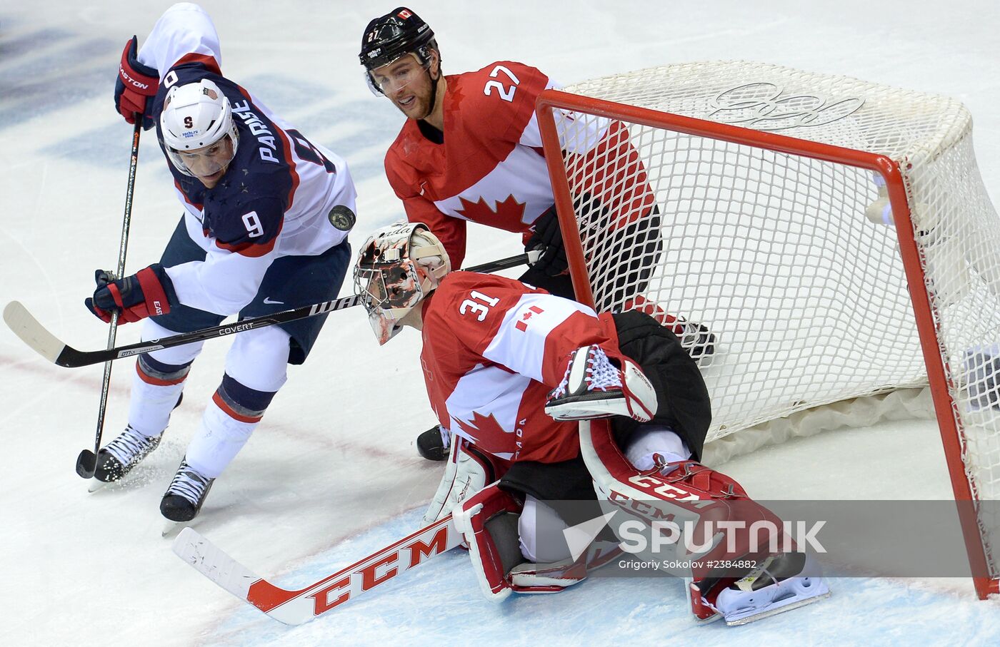 2014 Winter Olympics. Ice hockey. Men. USA vs. Canada