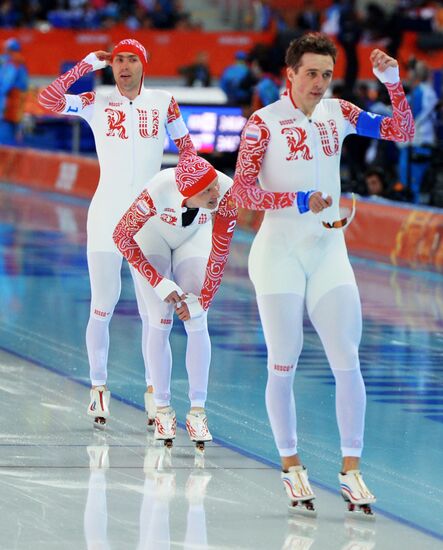 2014 Winter Olympics. Speed skating. Men. Team pursuit. Preliminary rounds
