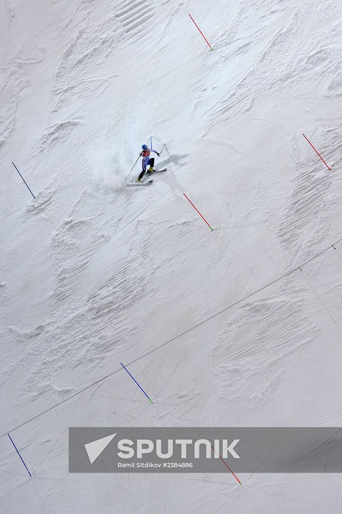 2014 Winter Olympics. Alpine skiing. Women. Slalom