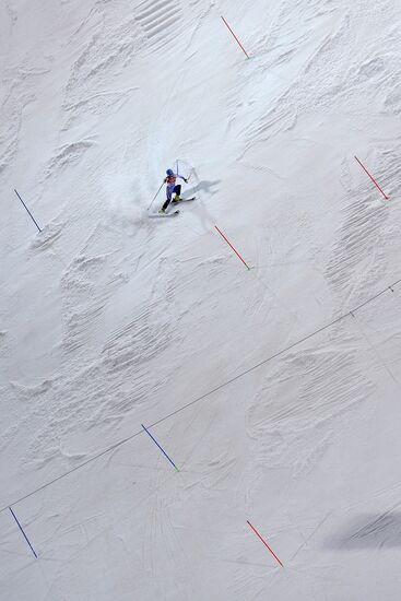 2014 Winter Olympics. Alpine skiing. Women. Slalom