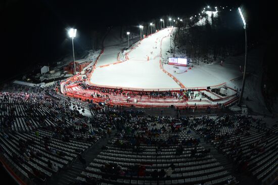 2014 Winter Olympics. Alpine skiing. Women. Slalom