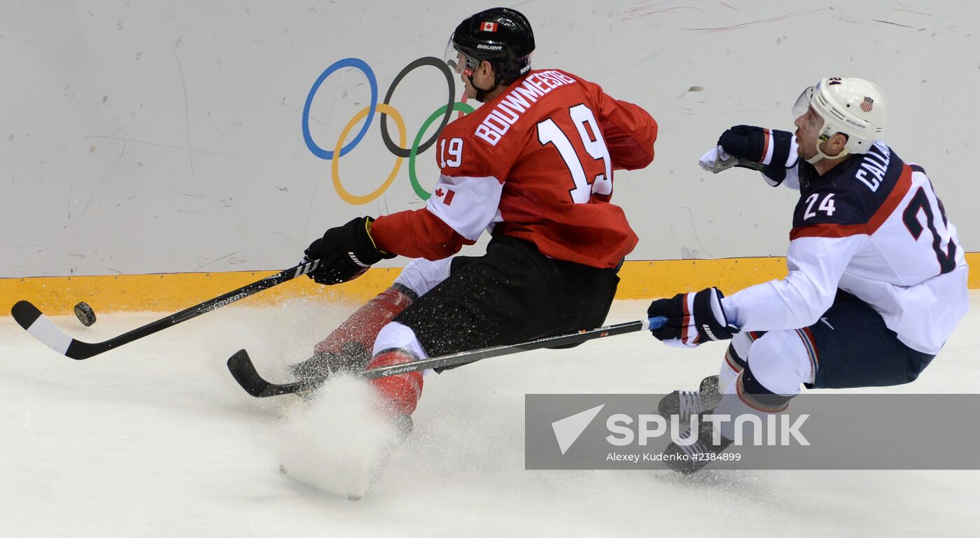 2014 Winter Olympics. Ice hockey. Men. USA vs. Canada
