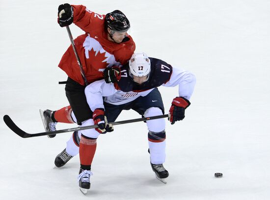 2014 Winter Olympics. Ice hockey. Men. USA vs. Canada