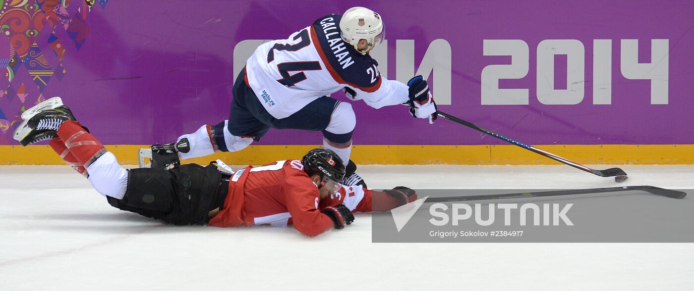 2014 Winter Olympics. Ice hockey. Men. USA vs. Canada