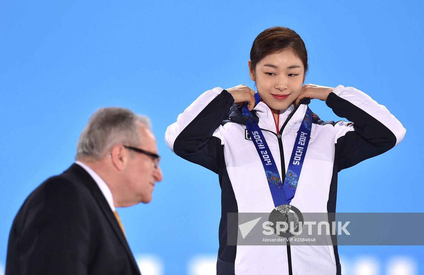 2014 Winter Olympics. Medal ceremony. Day Fourteen