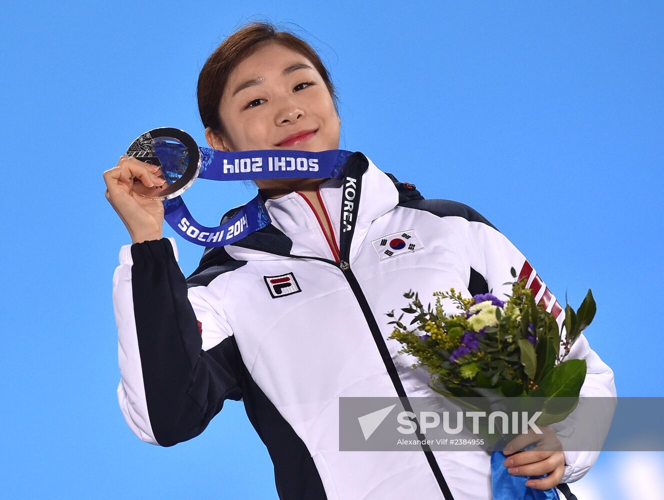 2014 Winter Olympics. Medal ceremony. Day Fourteen