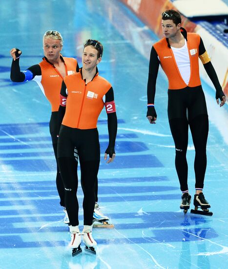 2014 Winter Olympics. Speed skating. Men. Team pursuit. Preliminary rounds