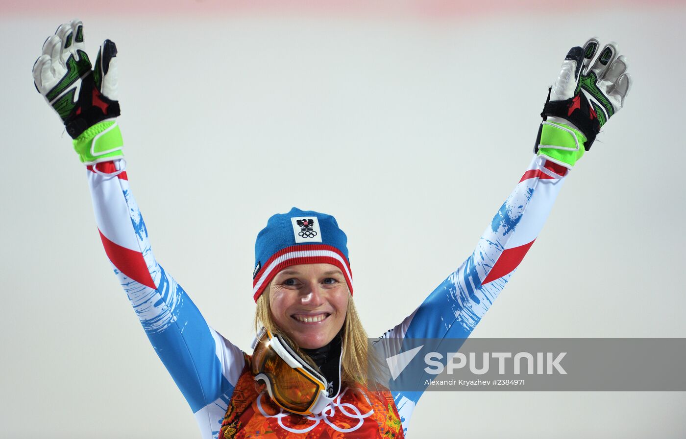 2014 Winter Olympics. Alpine skiing. Women. Slalom