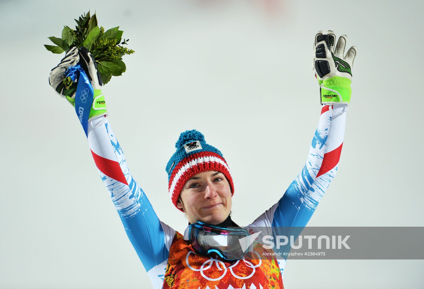 2014 Winter Olympics. Alpine skiing. Women. Slalom