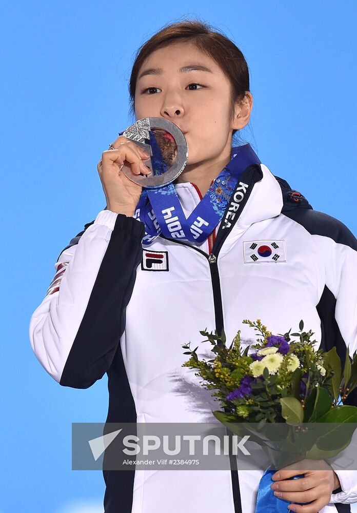 2014 Winter Olympics. Medal ceremony. Day Fourteen
