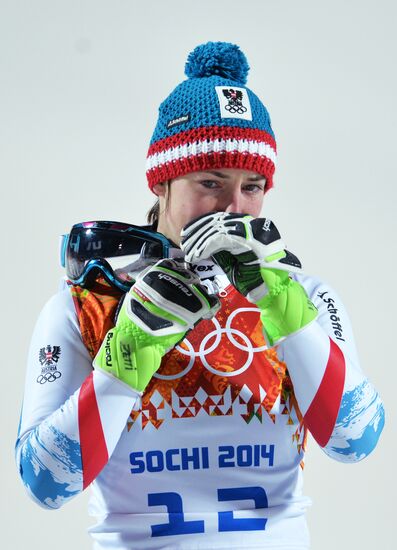 2014 Winter Olympics. Alpine skiing. Women. Slalom