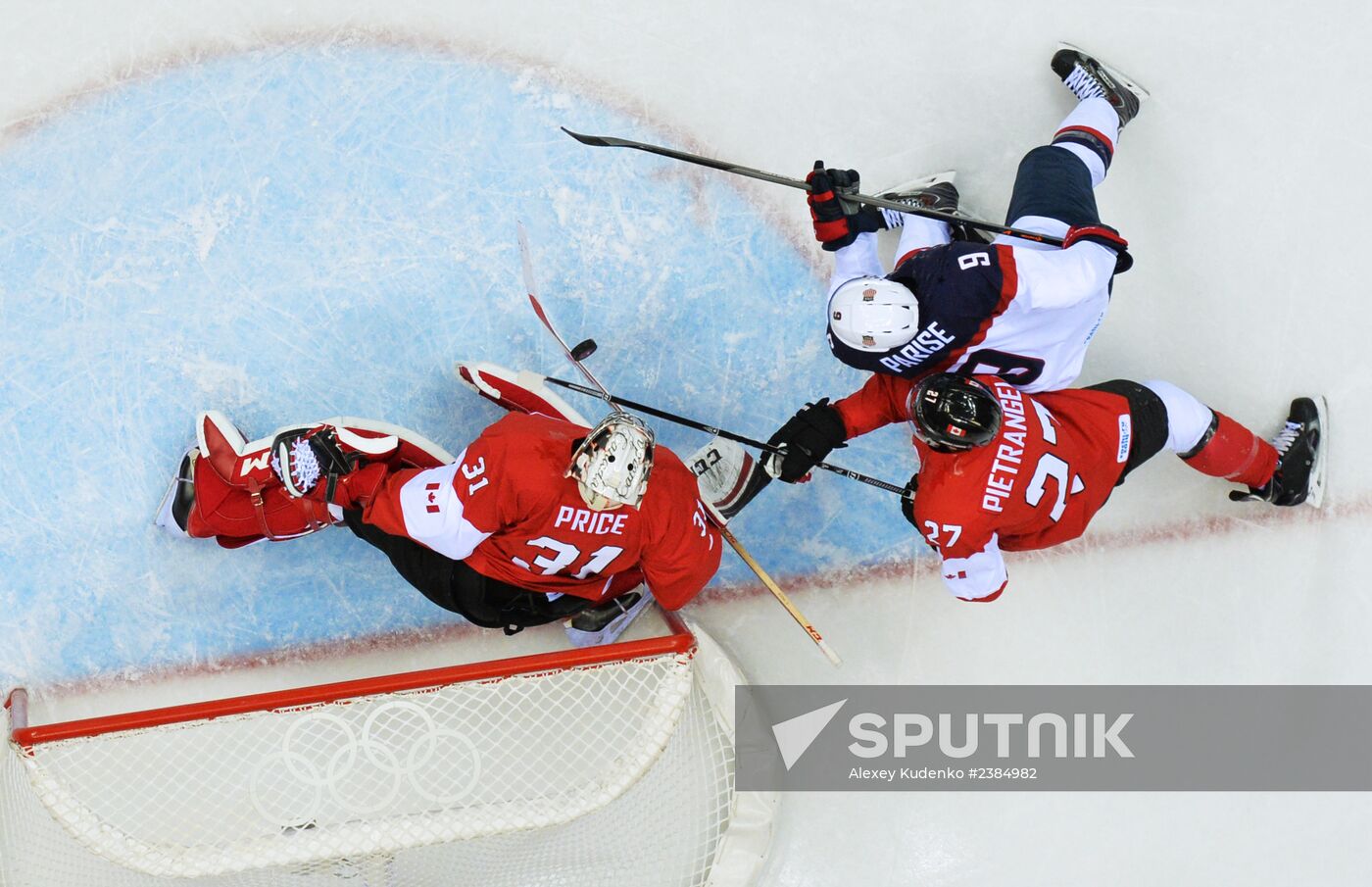 2014 Winter Olympics. Ice hockey. Men. USA vs. Canada