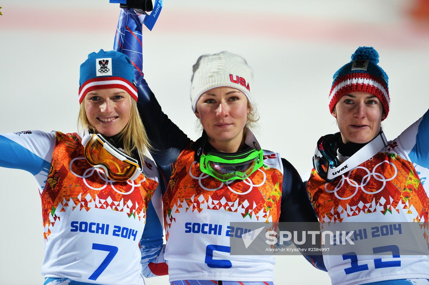 2014 Winter Olympics. Alpine skiing. Women. Slalom