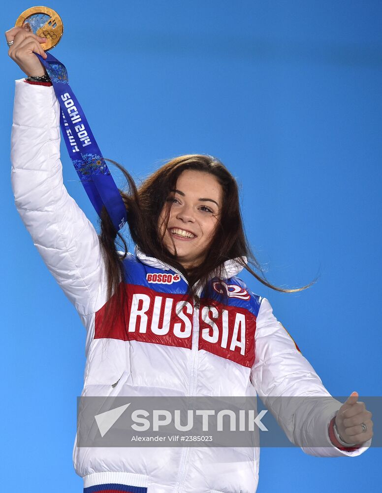 2014 Winter Olympics. Medal ceremony. Day Fourteen