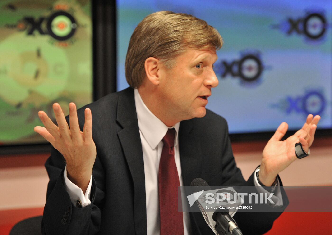 US Ambassador to Russia Michael McFaul speaking live at Echo of Moscow radio station