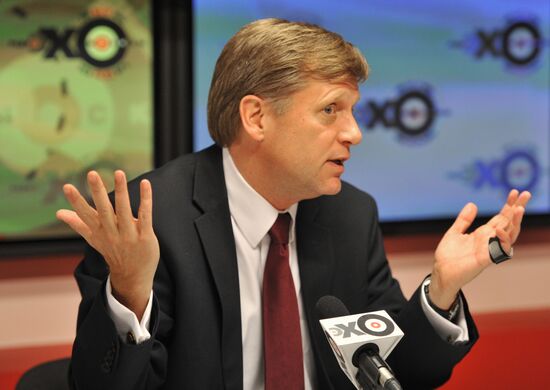 US Ambassador to Russia Michael McFaul speaking live at Echo of Moscow radio station