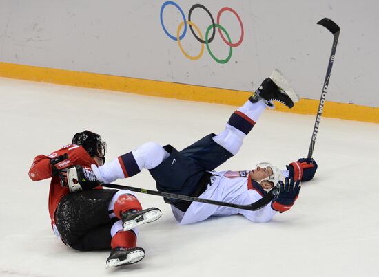 2014 Winter Olympics. Ice hockey. Men. USA vs. Canada