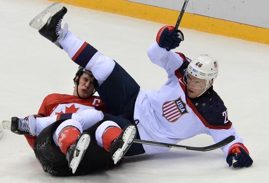 2014 Winter Olympics. Ice hockey. Men. USA vs. Canada