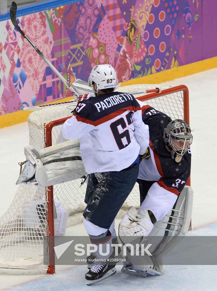 2014 Winter Olympics. Ice hockey. Men. USA vs. Canada