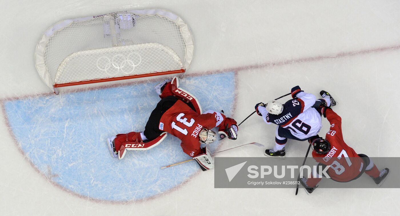 2014 Winter Olympics. Ice hockey. Men. USA vs. Canada