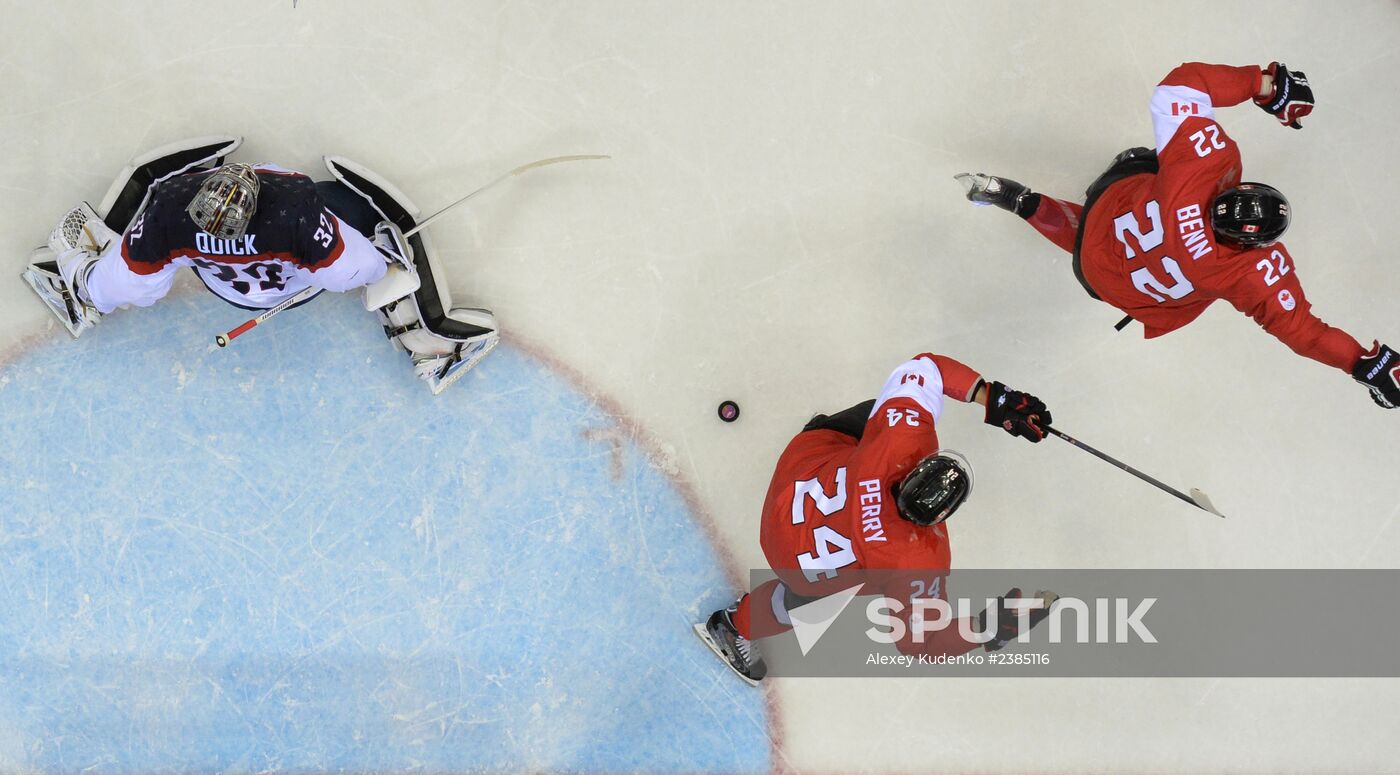 2014 Winter Olympics. Ice hockey. Men. USA vs. Canada
