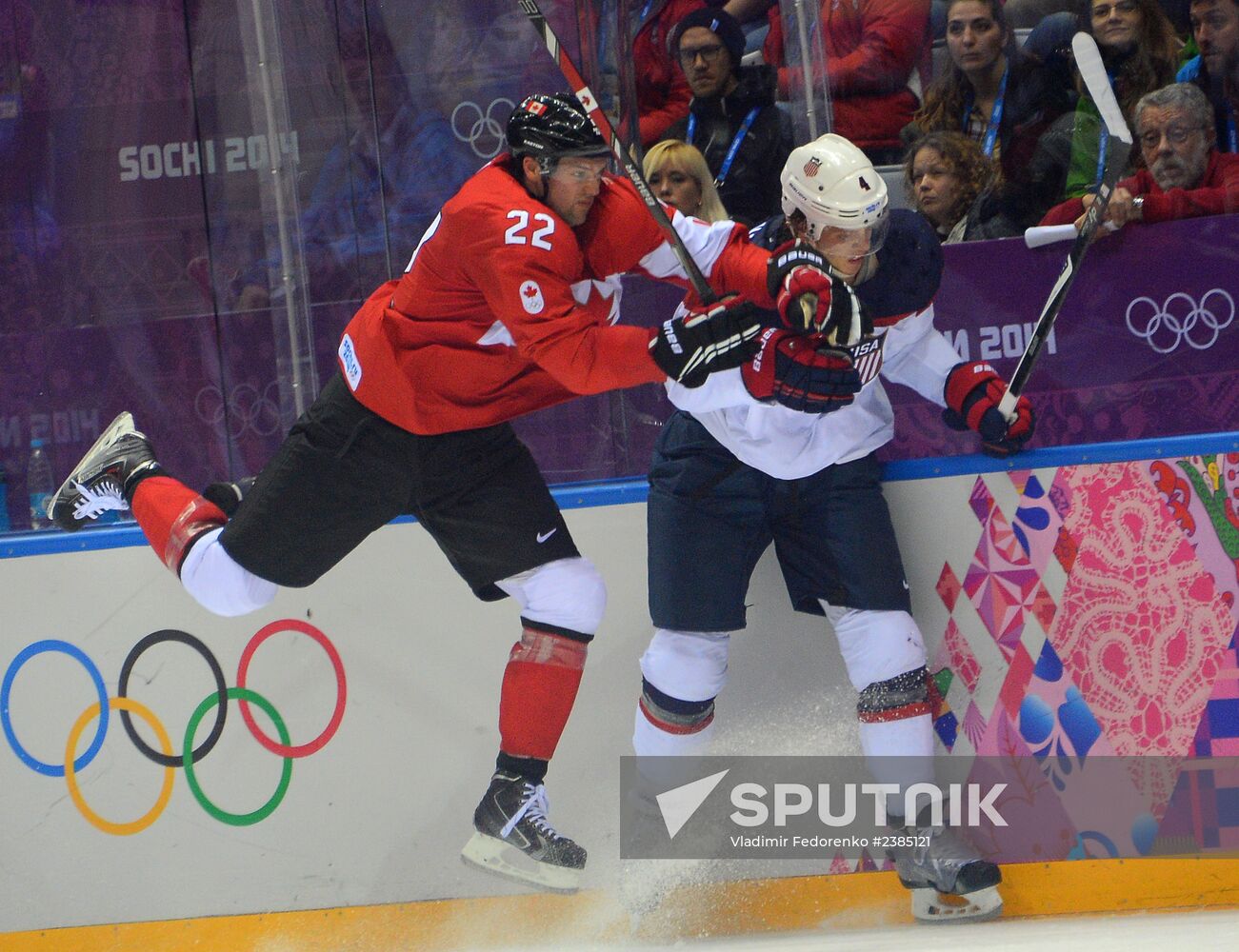 2014 Winter Olympics. Ice hockey. Men. USA vs. Canada