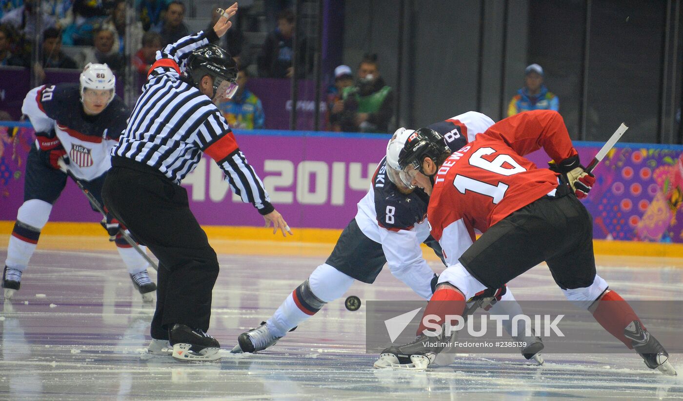 2014 Winter Olympics. Ice hockey. Men. USA vs. Canada