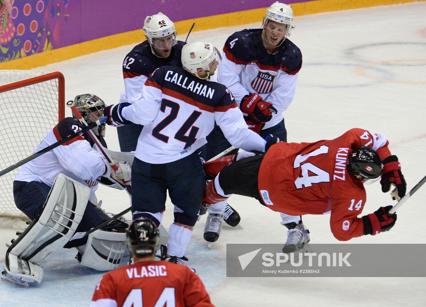2014 Winter Olympics. Ice hockey. Men. USA vs. Canada