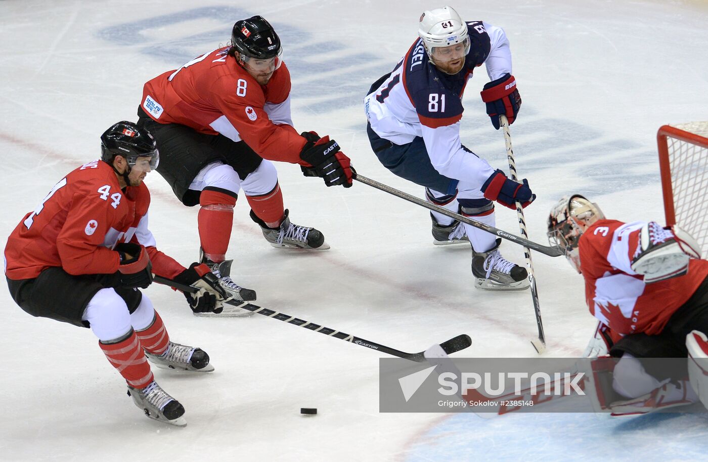 2014 Winter Olympics. Ice hockey. Men. USA vs. Canada