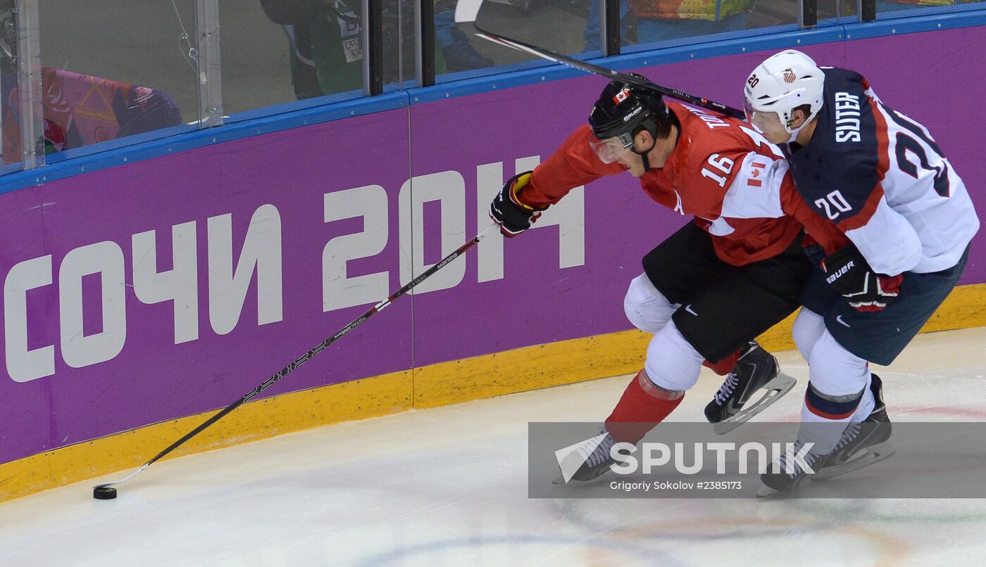2014 Winter Olympics. Ice hockey. Men. USA vs. Canada