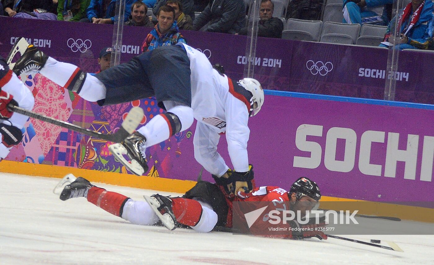 2014 Winter Olympics. Ice hockey. Men. USA vs. Canada