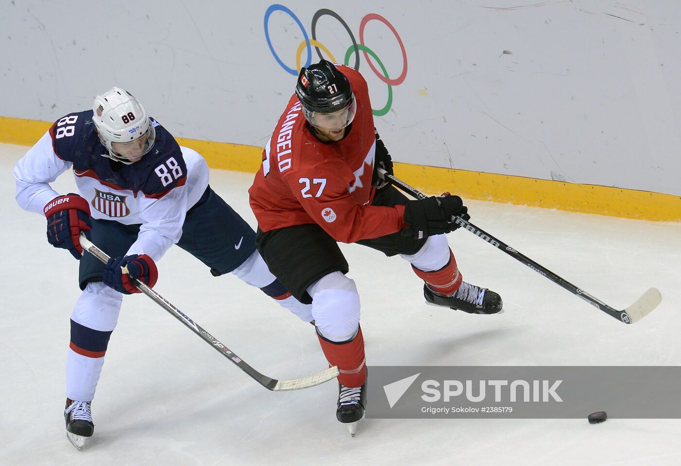 2014 Winter Olympics. Ice hockey. Men. USA vs. Canada